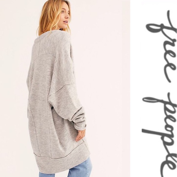 Free People Ecalyptus Cardigan Gray - Picture 2 of 6